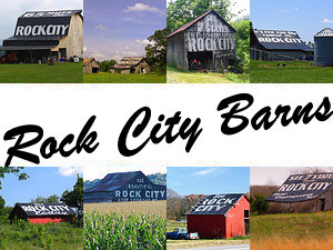 Barns with ads for Rock City